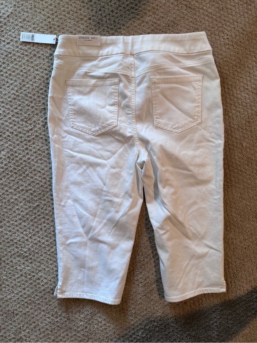 Chico women’s capri white jeans 12